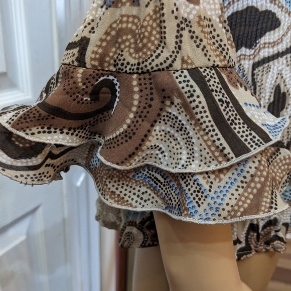 Pre-owned Cato 3/4 sleeve ruffle button-down shirt with collar size small, TC - Picture 4 of 4